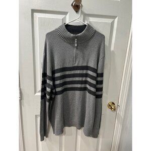 Tahari gray half zipper mens sweater size XXL